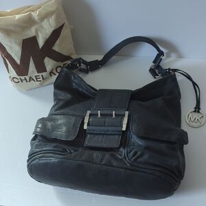 Michael Kors Navy Leather Shoulder Bag